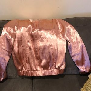 Metallic pink jacket